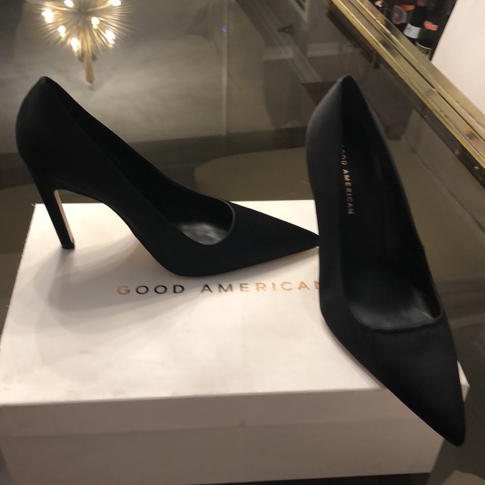 Good American satin evening pumps NWT - Picture 2 of 4